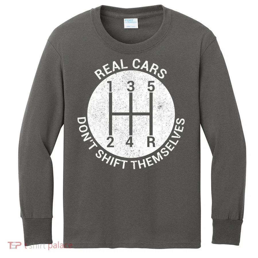 Funny Car Stick Shift Kids Long Sleeve Shirt