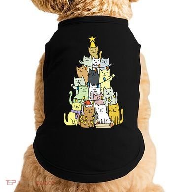 Funny Cat Christmas Tree Doggie Tank