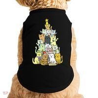 Funny Cat Christmas Tree Doggie Tank thumb 0