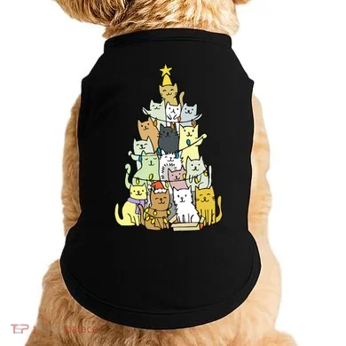 Funny Cat Christmas Tree Doggie Tank