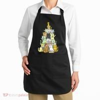 Funny Cat Christmas Tree Apron thumb 2