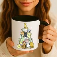 Funny Cat Christmas Tree Coffee Mug thumb 3