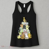 Funny Cat Christmas Tree Women's Tank Top thumb 3