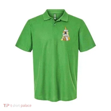 Funny Cat Christmas Tree Polo