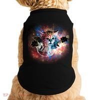 Funny Cat Floating In Space Doggie Tank thumb 0
