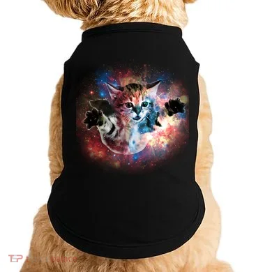 Funny Cat Floating In Space Doggie Tank