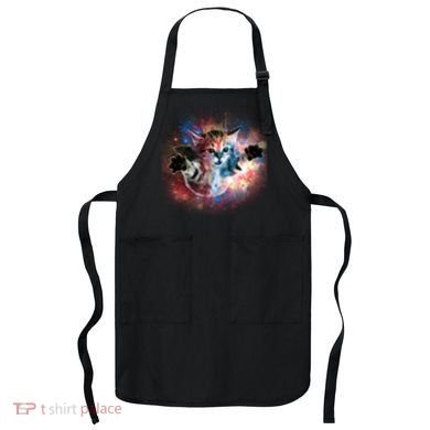 Funny Cat Floating In Space Apron
