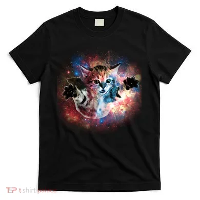 Funny Cat Floating In Space T-Shirt