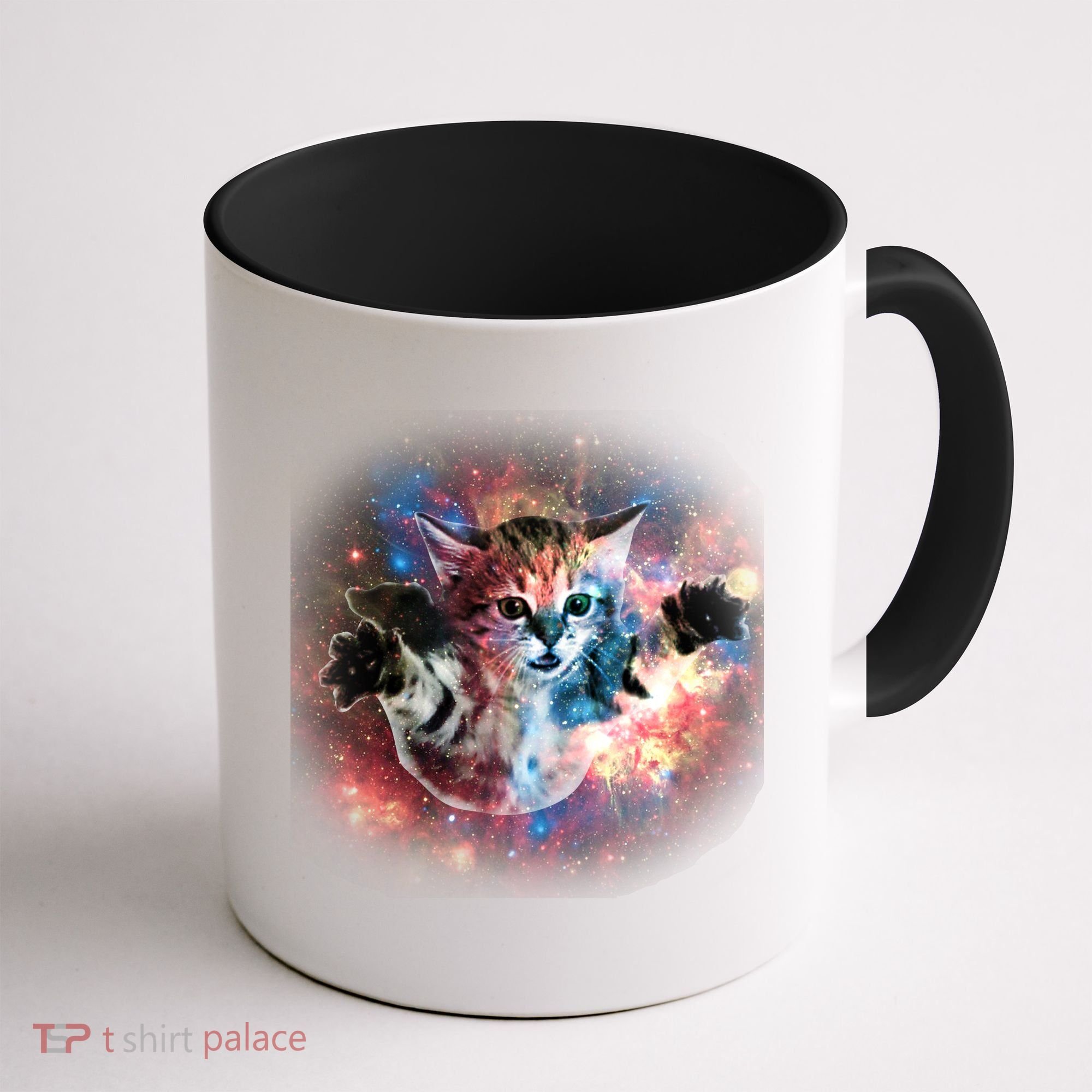 Funny Cat Floating In Space Coffee Mug