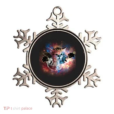 Funny Cat Floating In Space Ornament