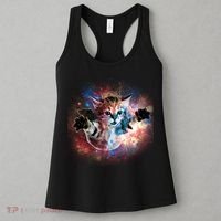 Funny Cat Floating In Space Women's Tank Top thumb 3
