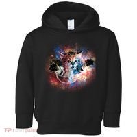 Funny Cat Floating In Space Toddler Hoodie thumb 0