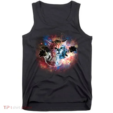 Funny Cat Floating In Space Tank Top