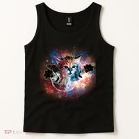 Funny Cat Floating In Space Tank Top thumb 2