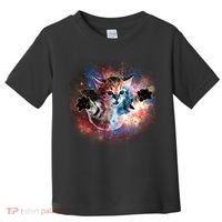 Funny Cat Floating In Space Toddler T-Shirt thumb 0