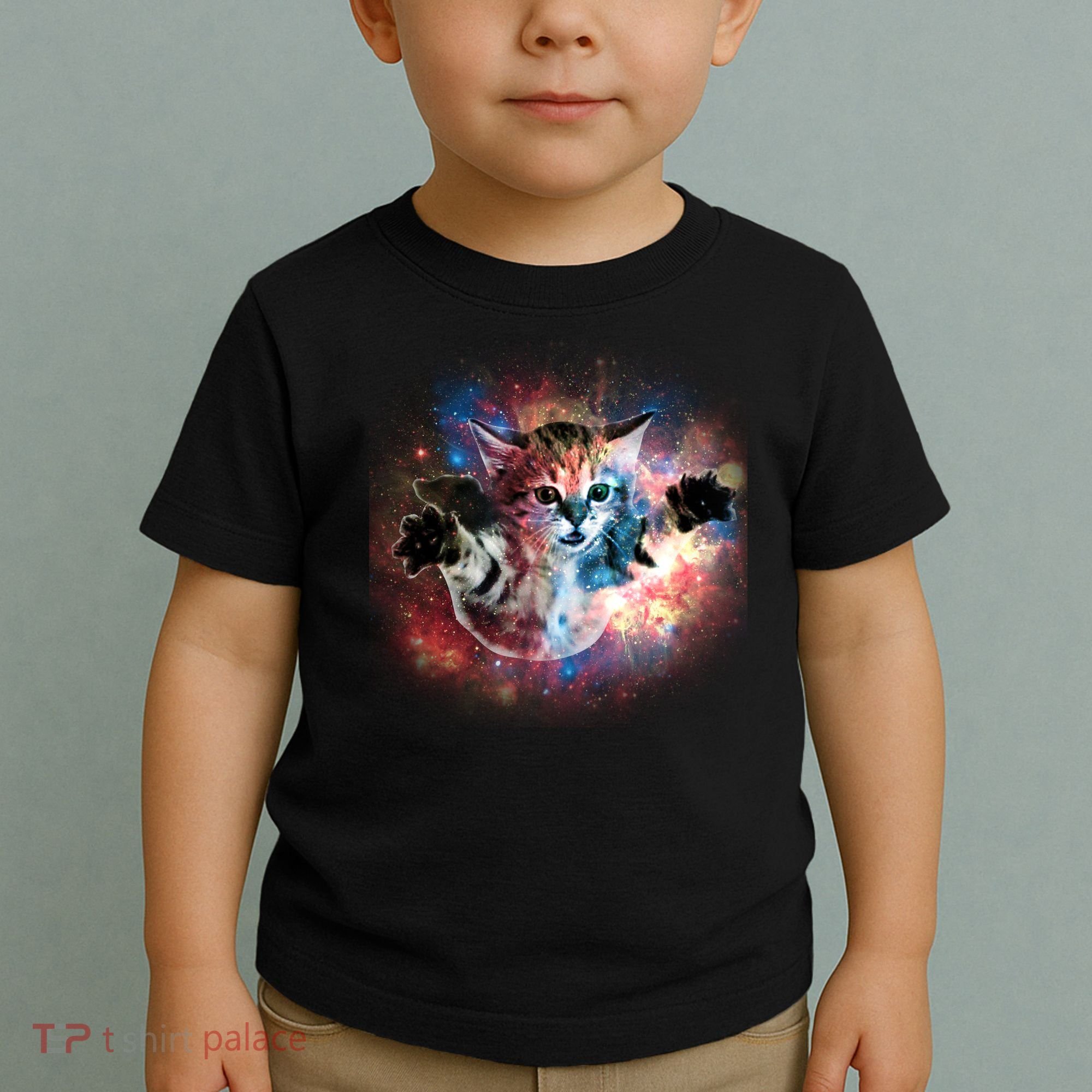 Funny Cat Floating In Space Toddler T-Shirt