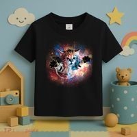 Funny Cat Floating In Space Toddler T-Shirt thumb 3