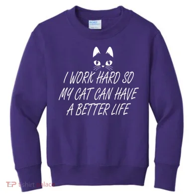 Funny Cat Meme Kids Sweatshirt