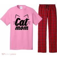 Funny Cat Mom  Cat Lover Pajama Set thumb 0