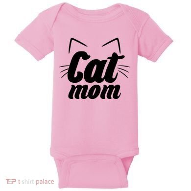 Funny Cat Mom  Cat Lover Baby Bodysuit
