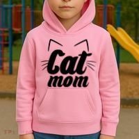 Funny Cat Mom  Cat Lover Kids Hoodie thumb 2
