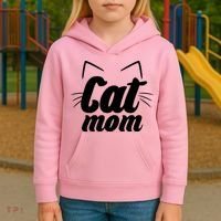 Funny Cat Mom  Cat Lover Kids Hoodie thumb 3