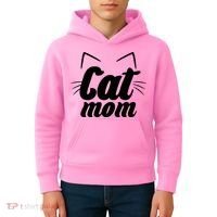 Funny Cat Mom  Cat Lover Kids Hoodie thumb 4