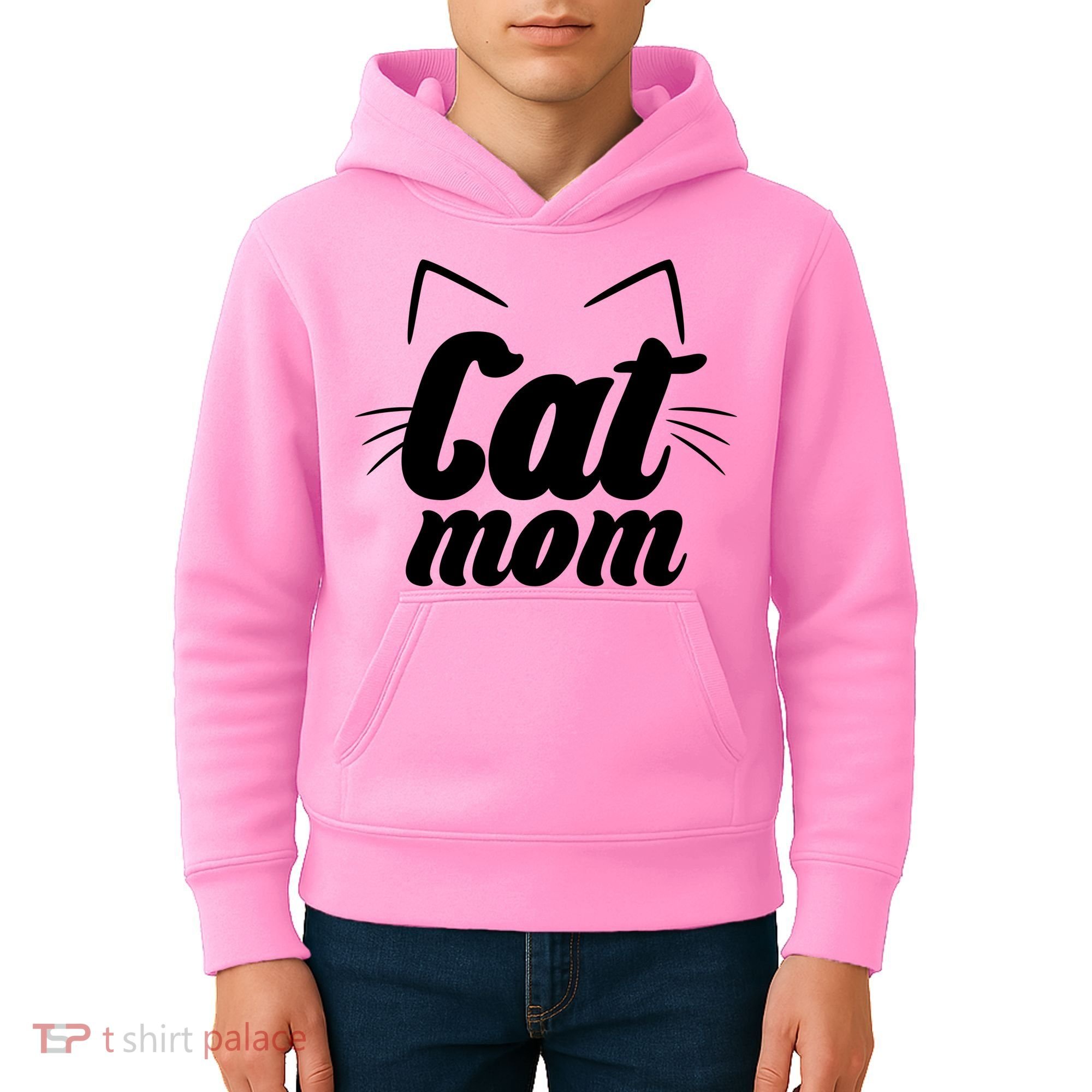 Funny Cat Mom  Cat Lover Kids Hoodie