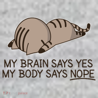 Funny Cat My Body Says NOPE  T-Shirt thumb 7