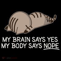 Funny Cat My Body Says NOPE  Apron thumb 3