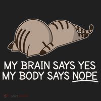 Funny Cat My Body Says NOPE  Beanie thumb 2