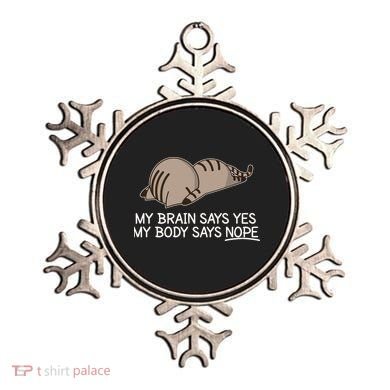 Funny Cat My Body Says NOPE  Ornament