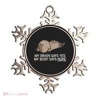 Funny Cat My Body Says NOPE  Ornament thumb 0
