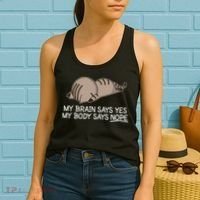 Funny Cat My Body Says NOPE  Women's Tank Top thumb 2