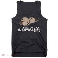 Funny Cat My Body Says NOPE  Tank Top thumb 0