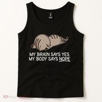 Funny Cat My Body Says NOPE  Tank Top thumb 2