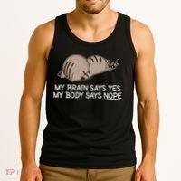 Funny Cat My Body Says NOPE  Tank Top thumb 3