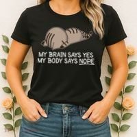 Funny Cat My Body Says NOPE  Women's T-Shirt thumb 2