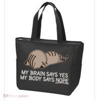 Funny Cat My Body Says NOPE  Tote Bag thumb 3