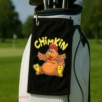 Funny Chimkin Meme Chunky Chicken Golf Towel thumb 2