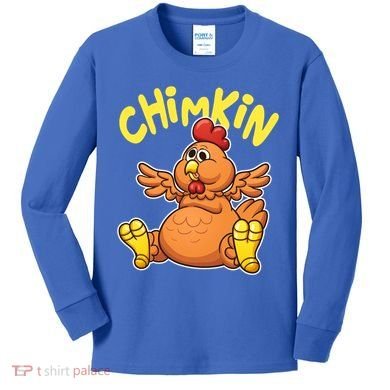Funny Chimkin Meme Chunky Chicken Kids Long Sleeve Shirt