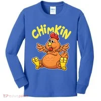 Funny Chimkin Meme Chunky Chicken Kids Long Sleeve Shirt thumb 0