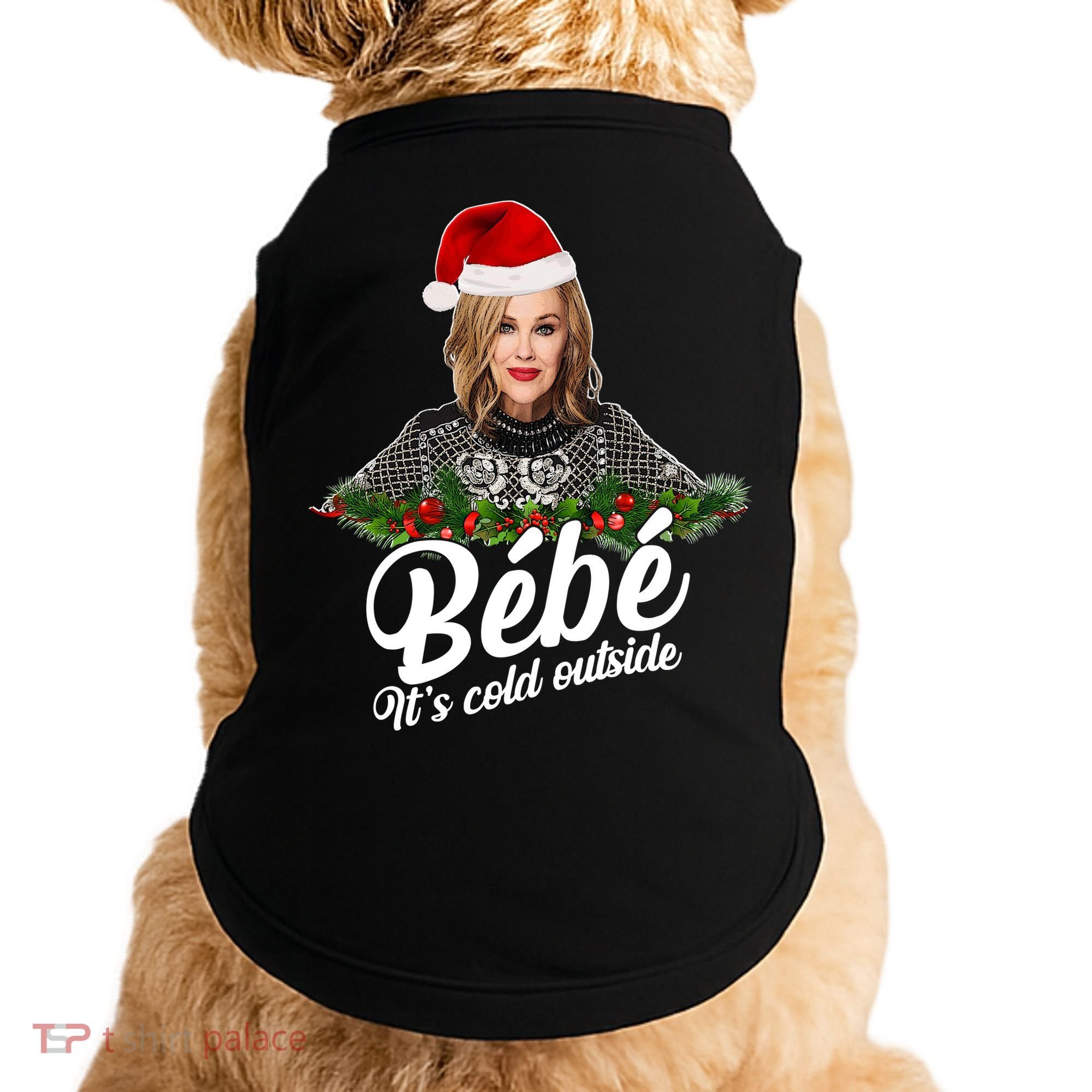 Funny Christmas Bebe It's Cold Outside  Doggie Tank