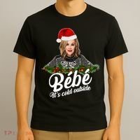 Funny Christmas Bebe It's Cold Outside  T-Shirt thumb 3