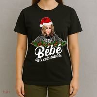 Funny Christmas Bebe It's Cold Outside  T-Shirt thumb 4