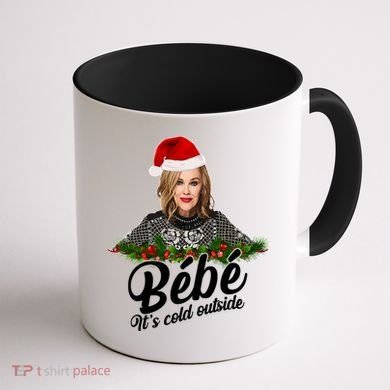 Funny Christmas Bebe It's Cold Outside  Coffee Mug back
