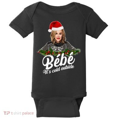 Funny Christmas Bebe It's Cold Outside  Baby Bodysuit