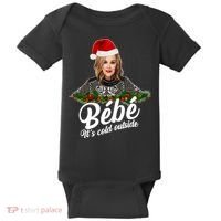 Funny Christmas Bebe It's Cold Outside  Baby Bodysuit thumb 0
