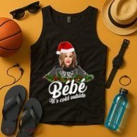 Funny Christmas Bebe It's Cold Outside  Tank Top thumb 4
