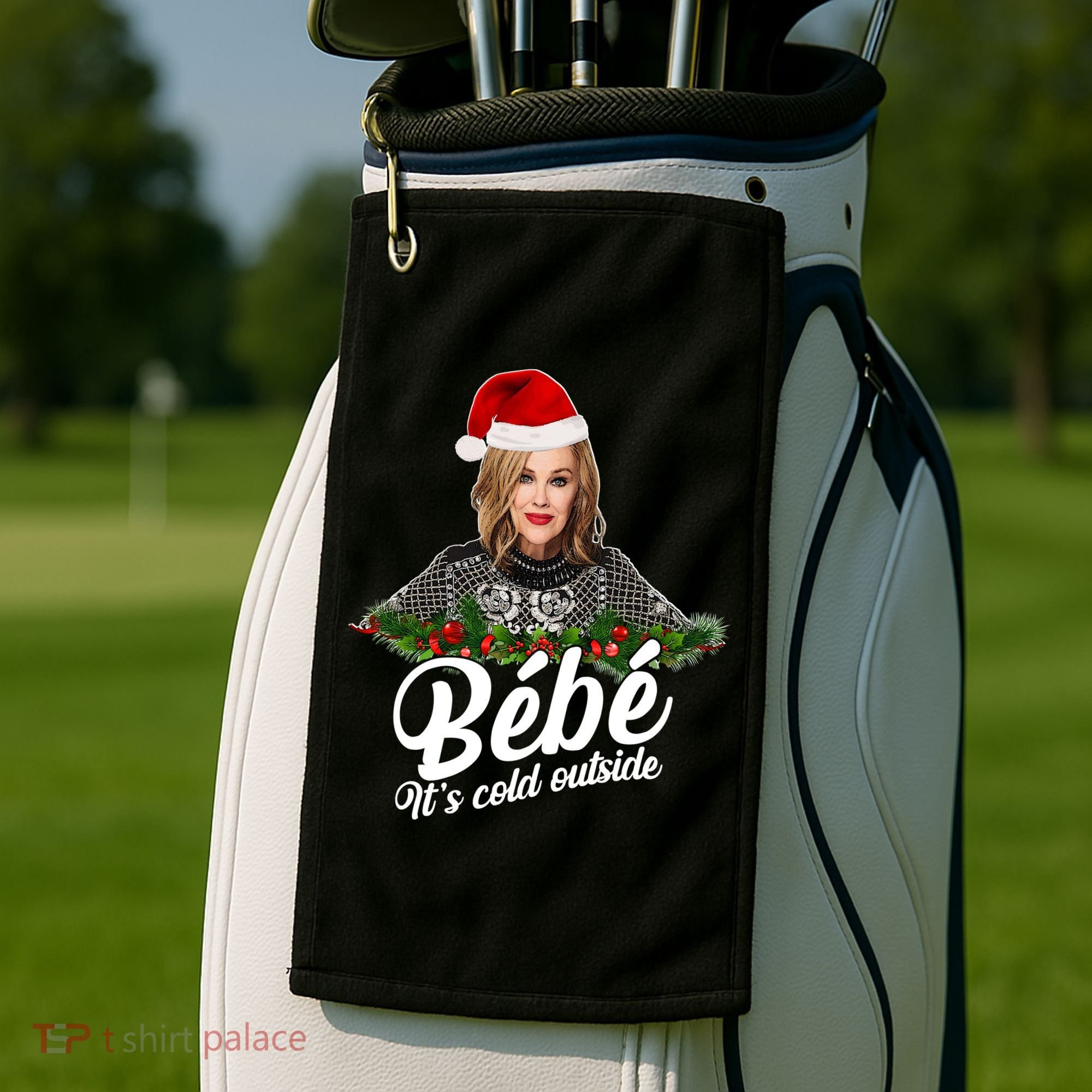 Funny Christmas Bebe It's Cold Outside  Golf Towel